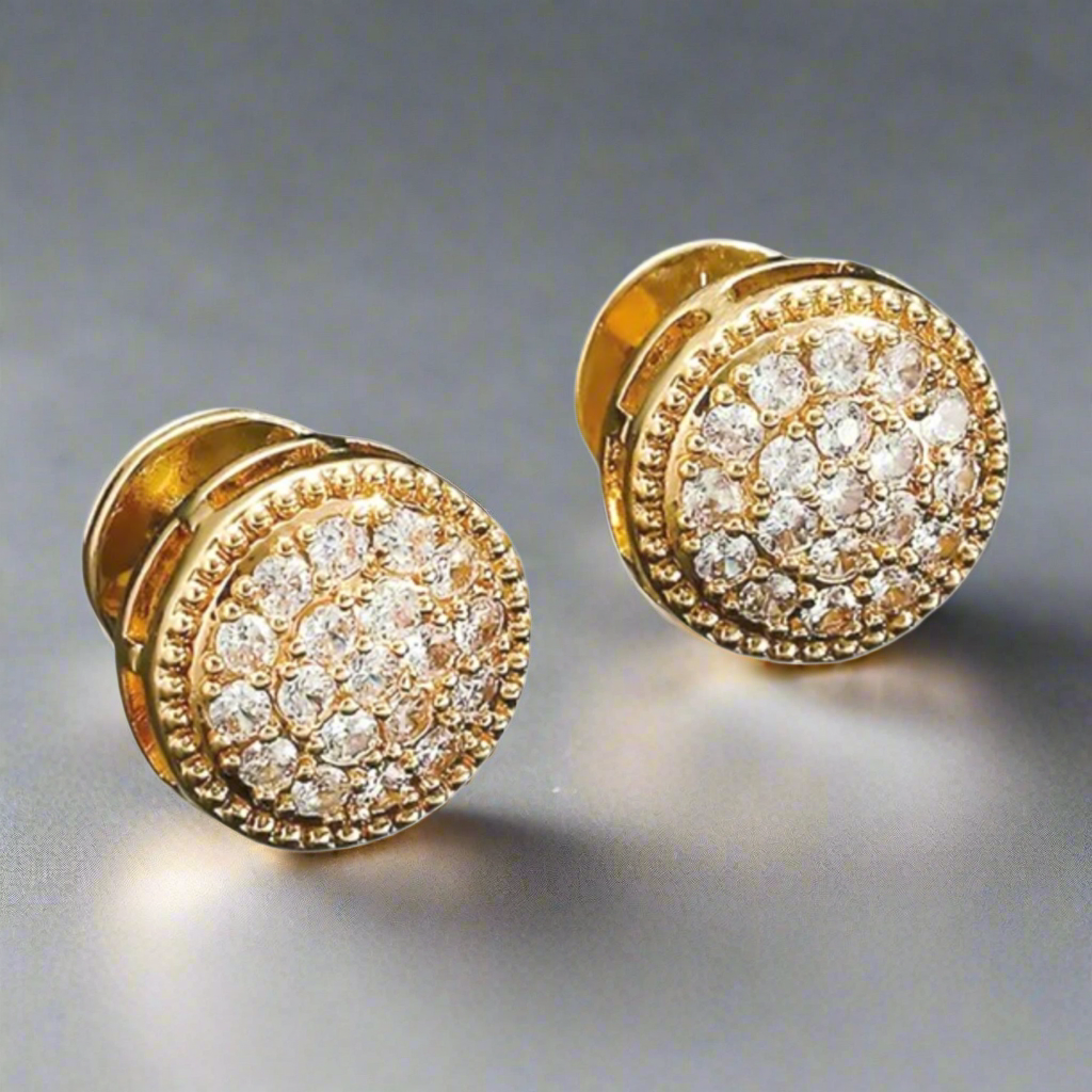 Clear Gold Cufflinks