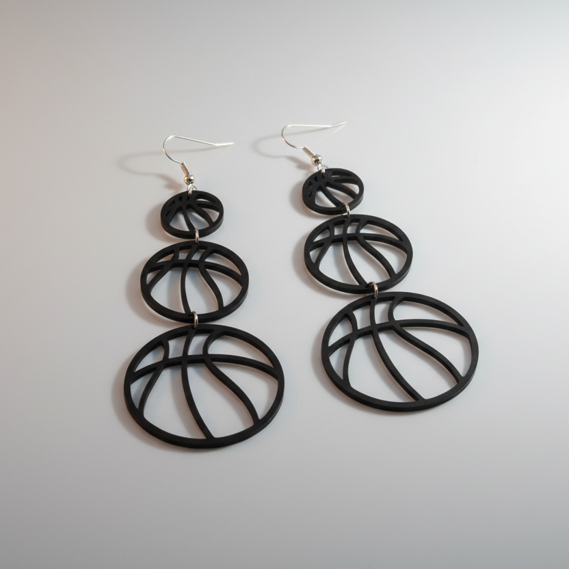 Basketball Dangle Earrings