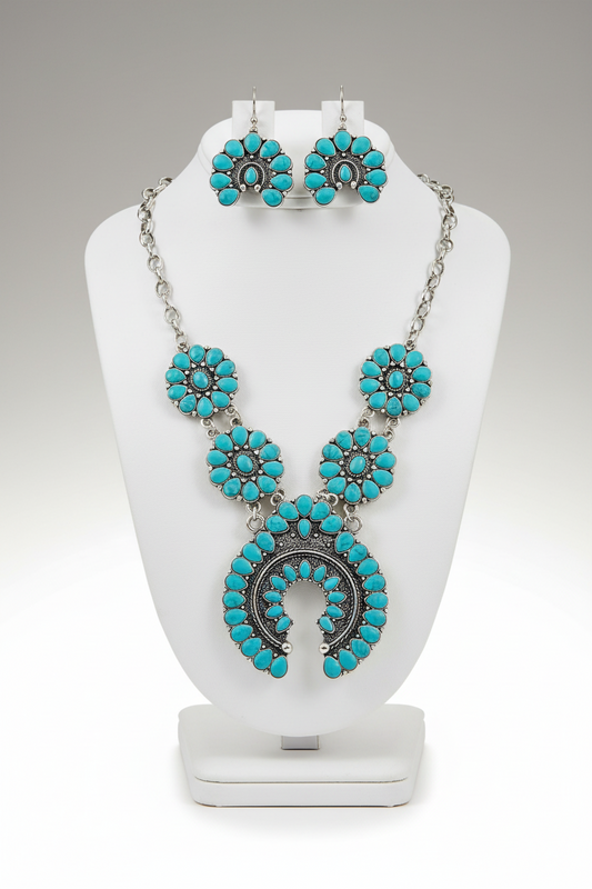 Squash Blossum Turquoise Set