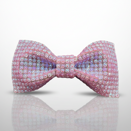 Purple Beaded Bow Tie