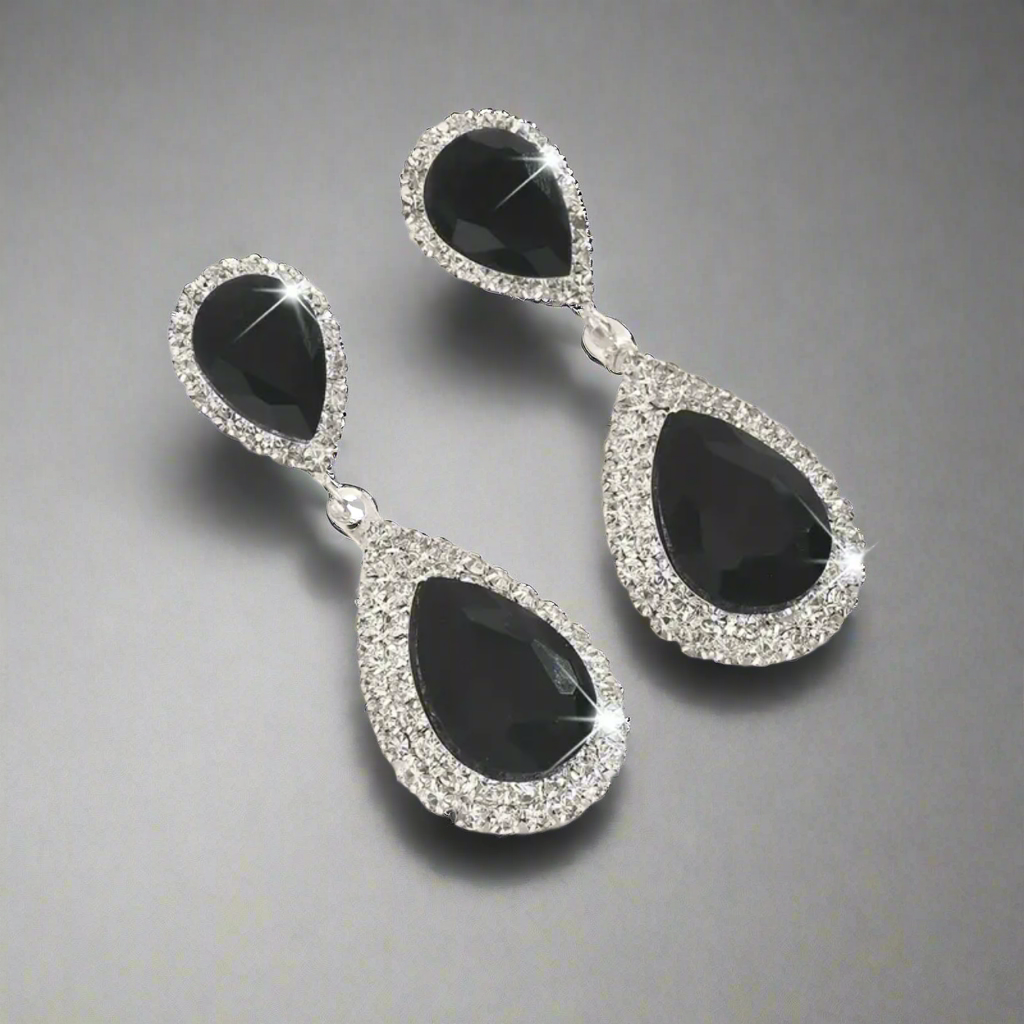 Black Clear Glamorous Earrings