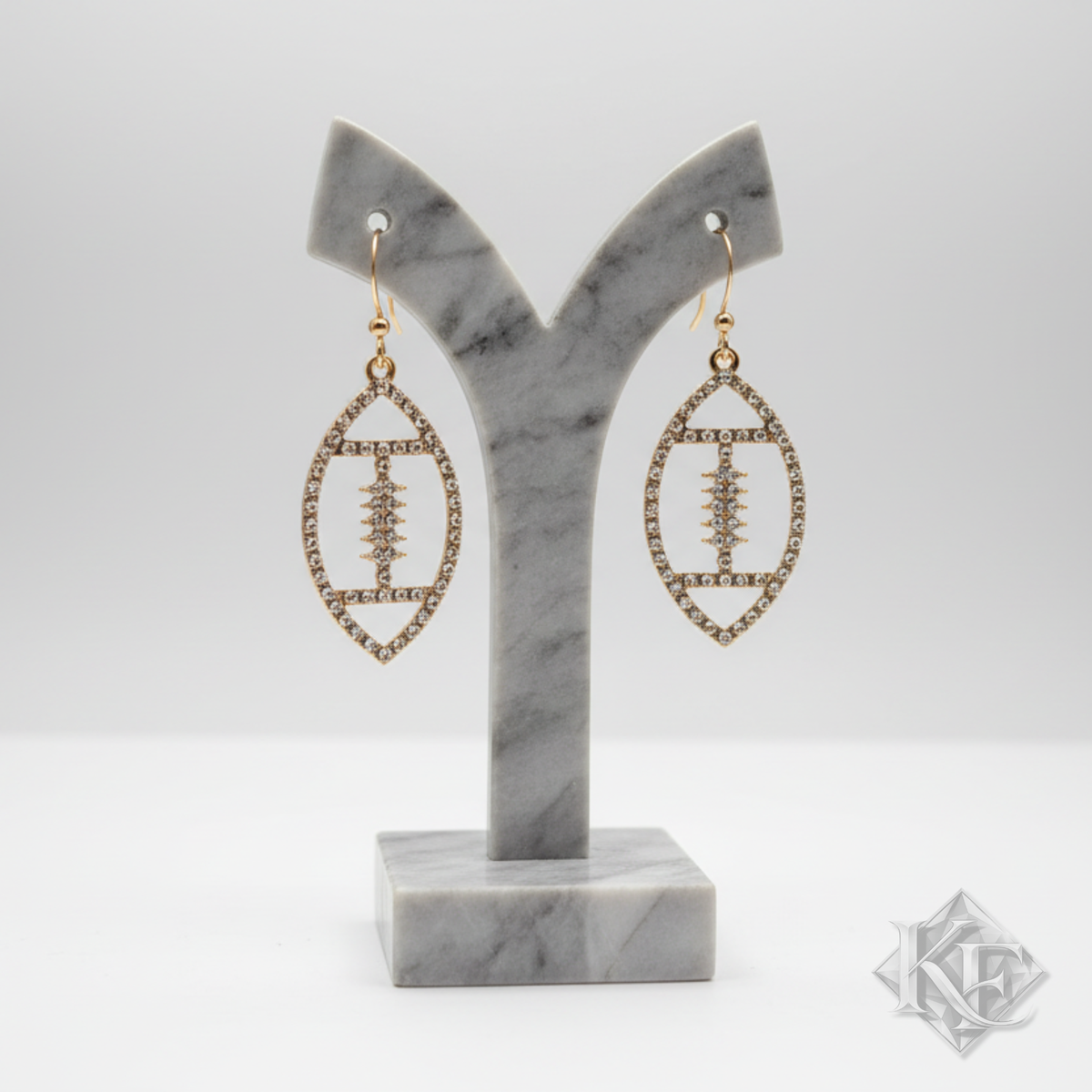 Football Rhinestone Dangle Earrings