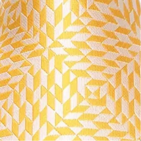 Yellow White Modern Print Necktie Set