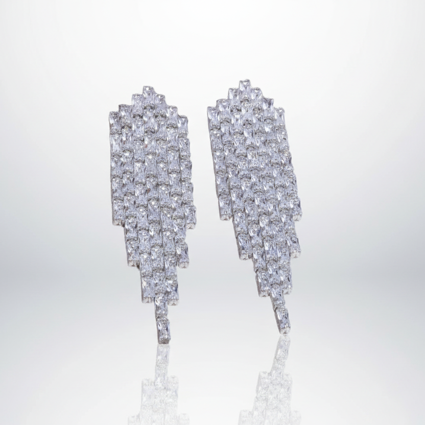 Zirconia Tassel Earrings