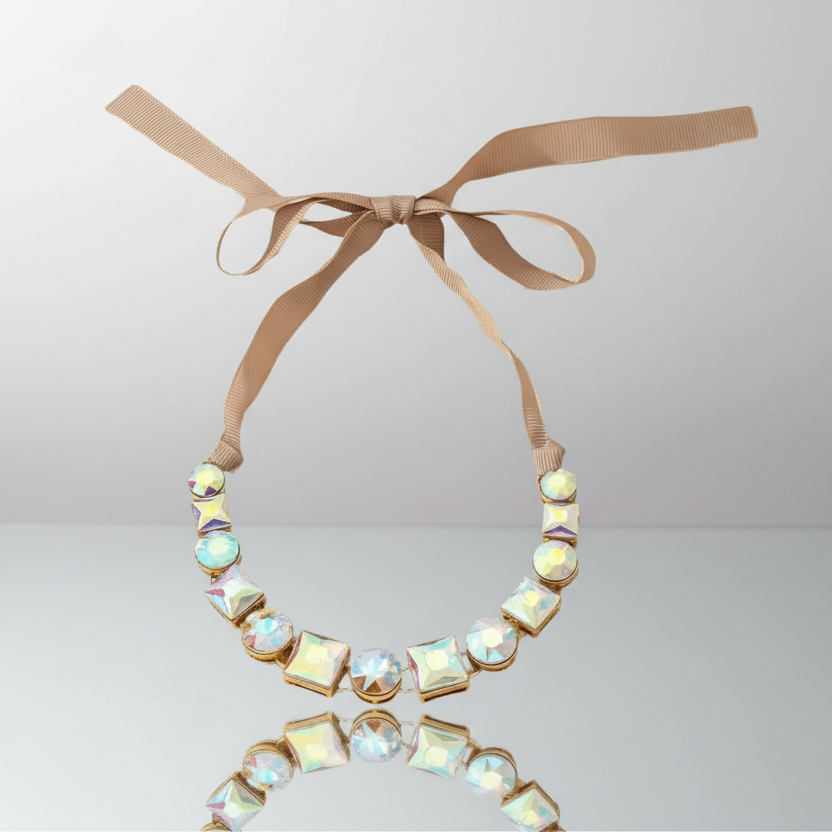 Iridescent Ribbon Necklace