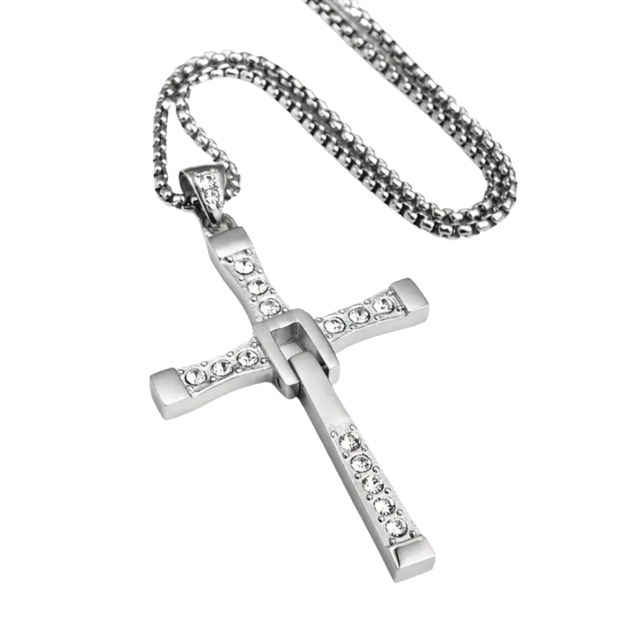 Rhinestone Cross Necklace