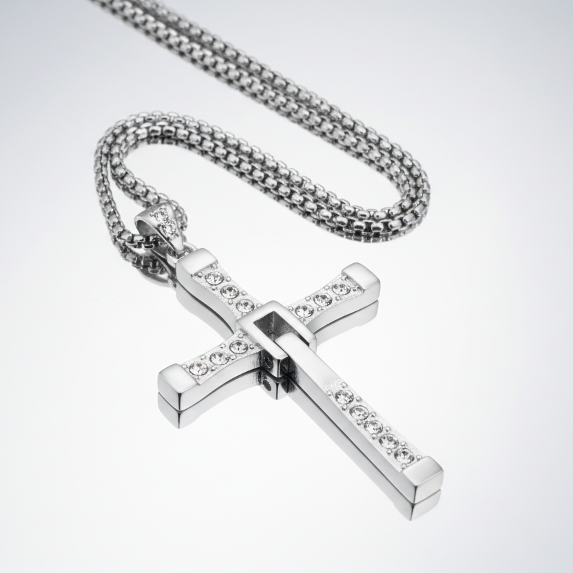 Rhinestone Cross Necklace