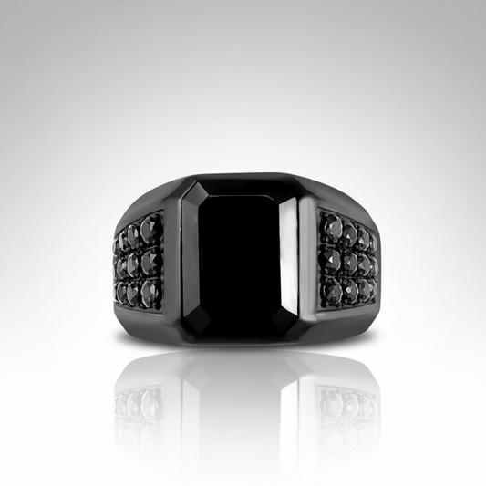 Black Zirconia Statement Ring
