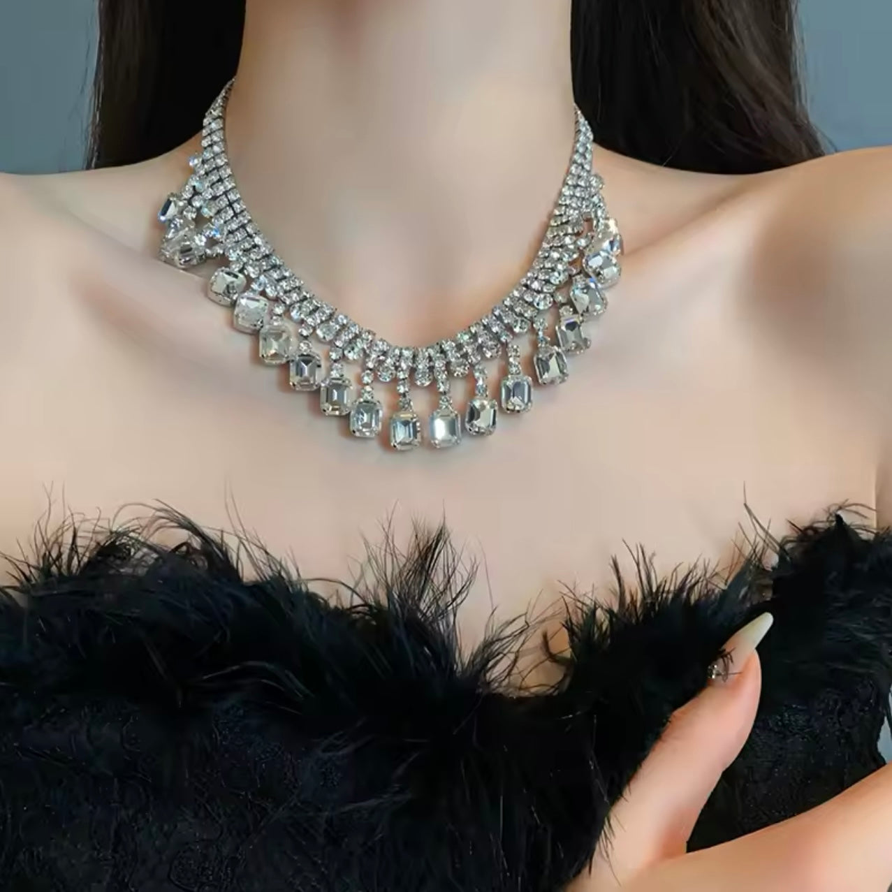 Rhinestone Collar Necklace