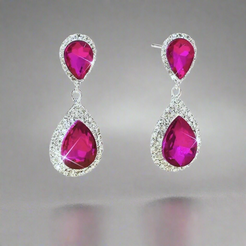 Vibrant Water Drop Earrings
