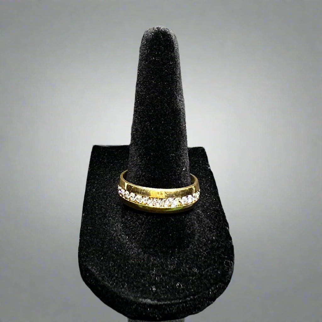 Rhinestone Titanium Band