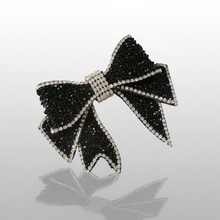 Sparkling Bow Tie Brooch