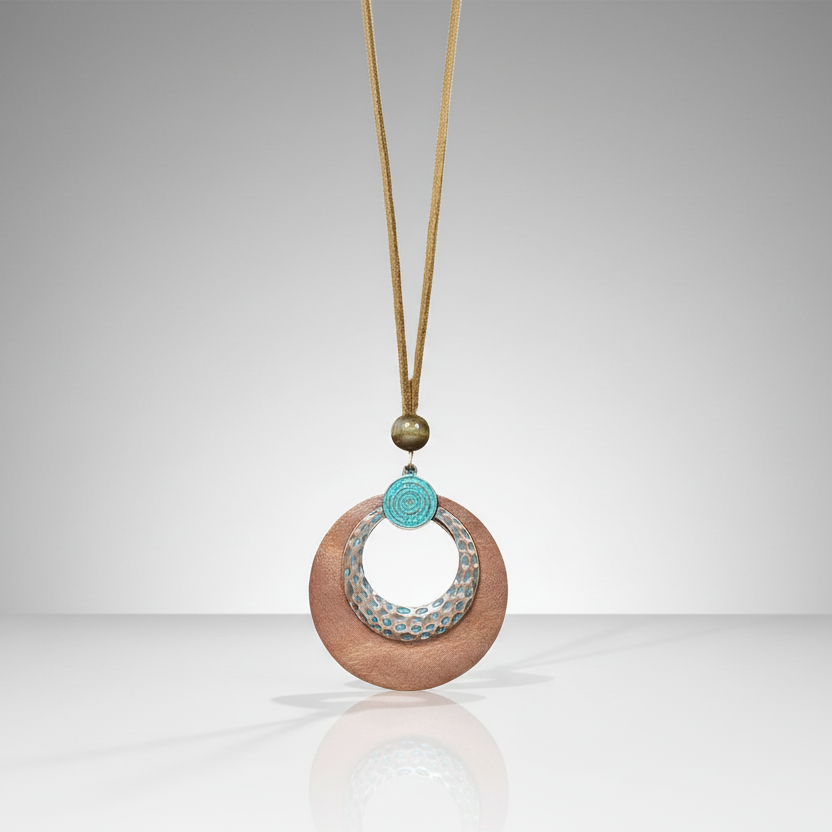 Blue Wood Boho Jewelry Set