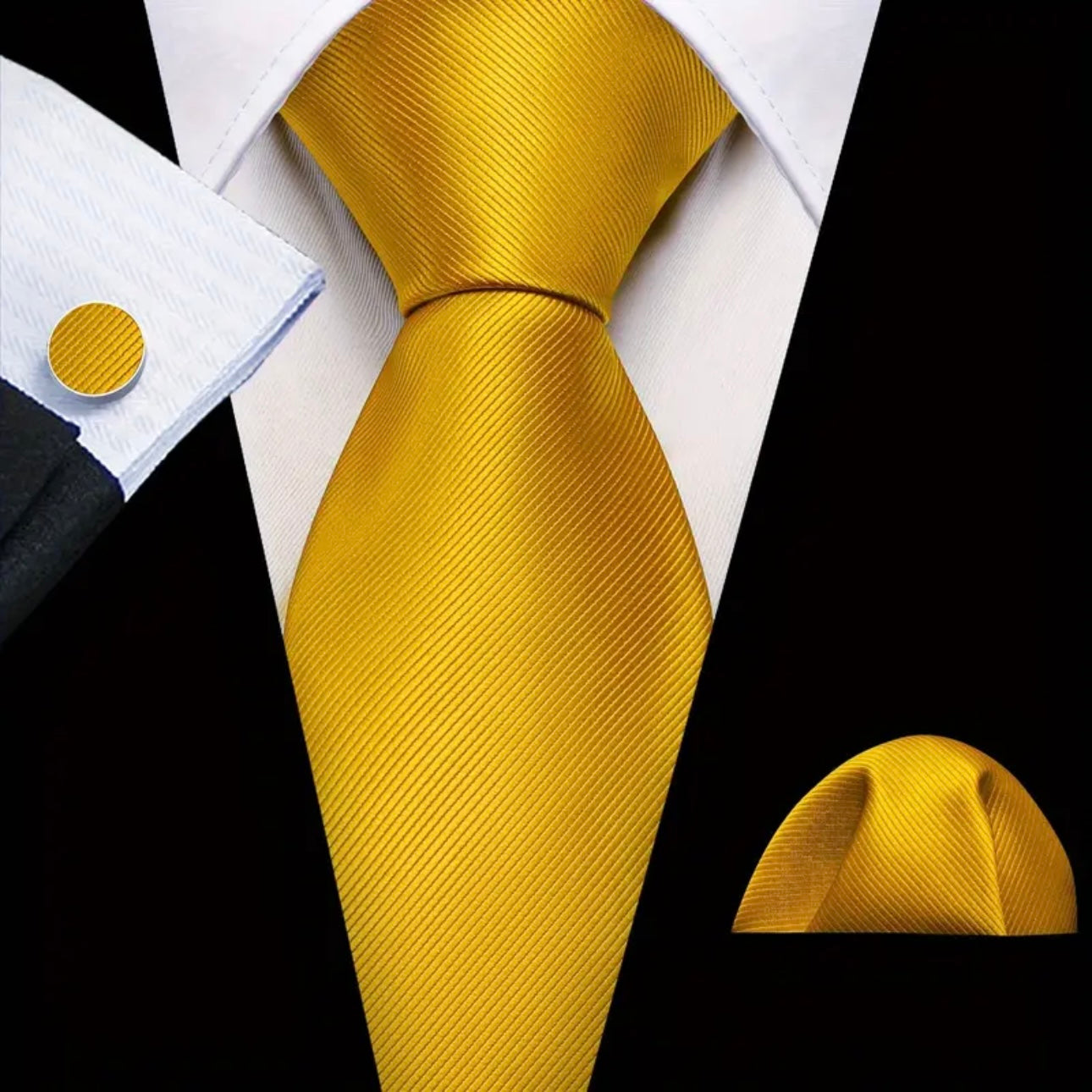 Yellow Barry Wang Necktie Sets
