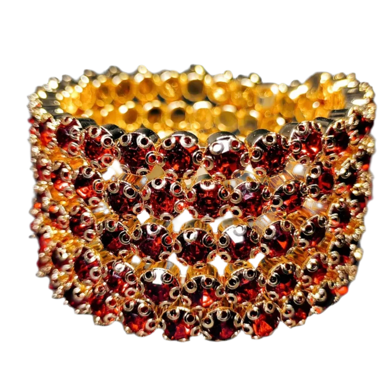 Flexible 5 Row Bracelets-Gold Setting