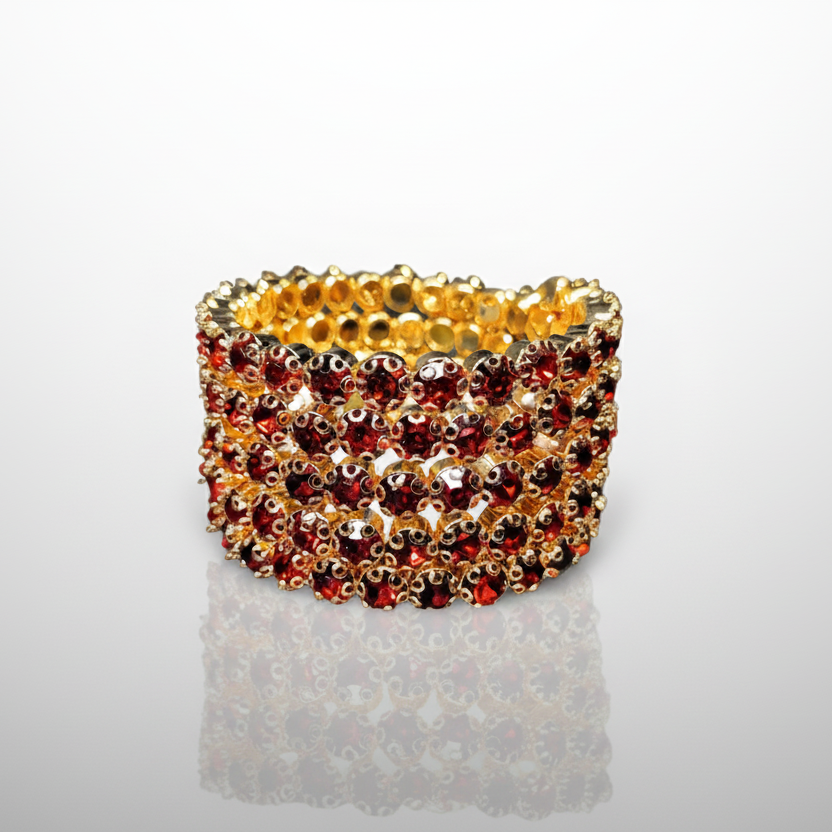 Flexible 5 Row Bracelets-Gold Setting