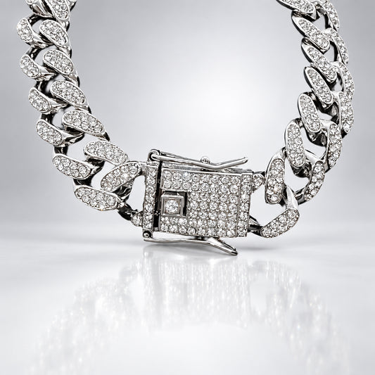 Silver Cuban Chain Bracelet