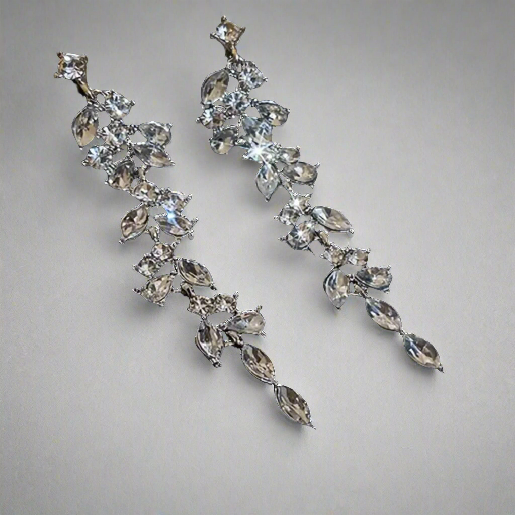 Crystal Leaves Earrings