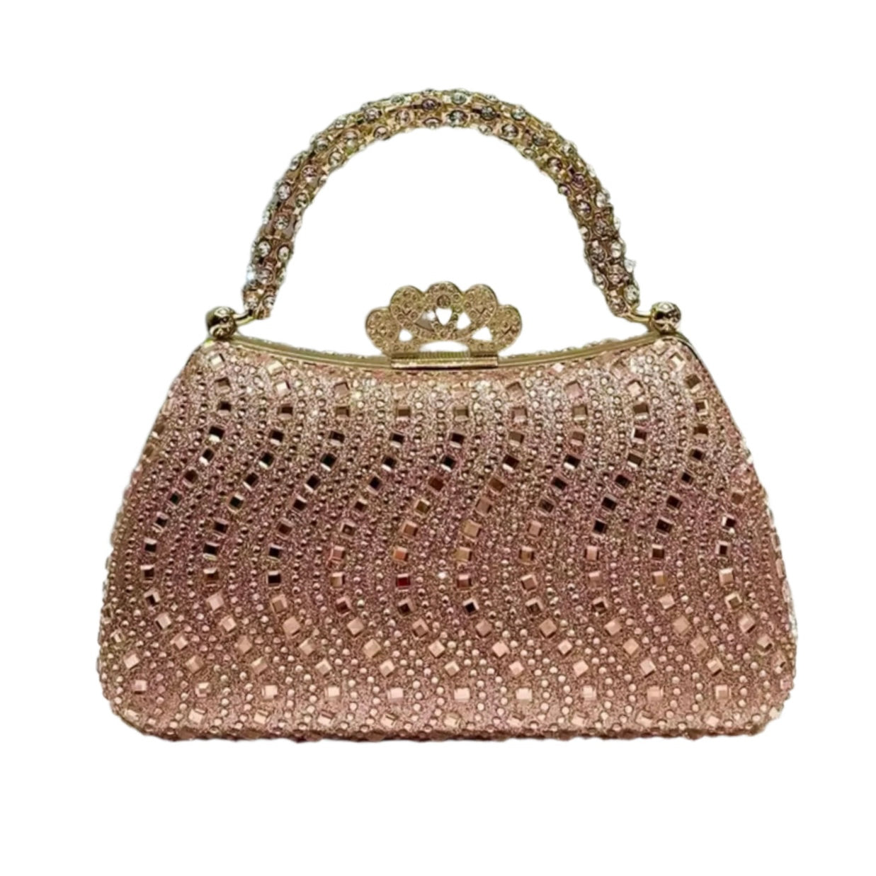Sparkling Champagne Rose Gold Evening Bag
