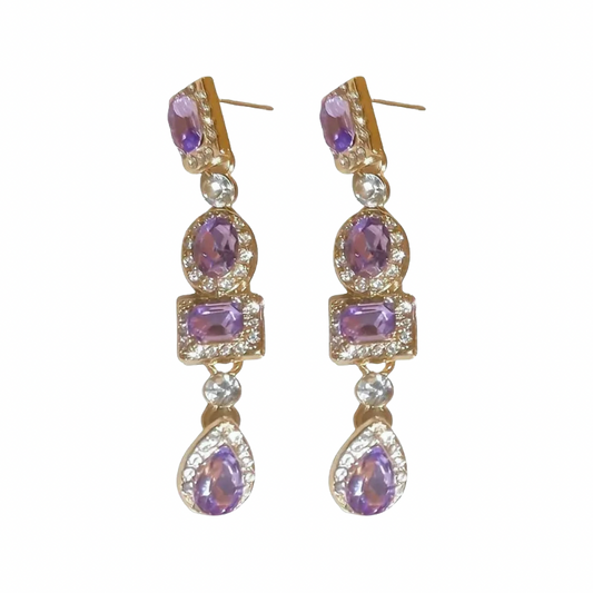 Pastel Geometric Dangling Earrings