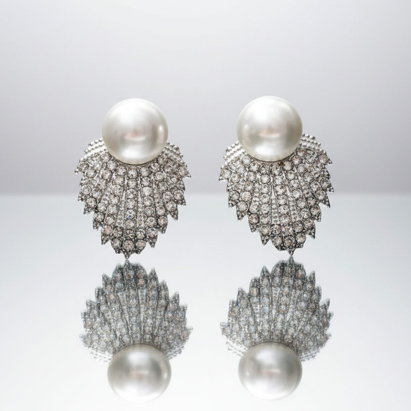 Vintage Pearl Rhinestone Earrings