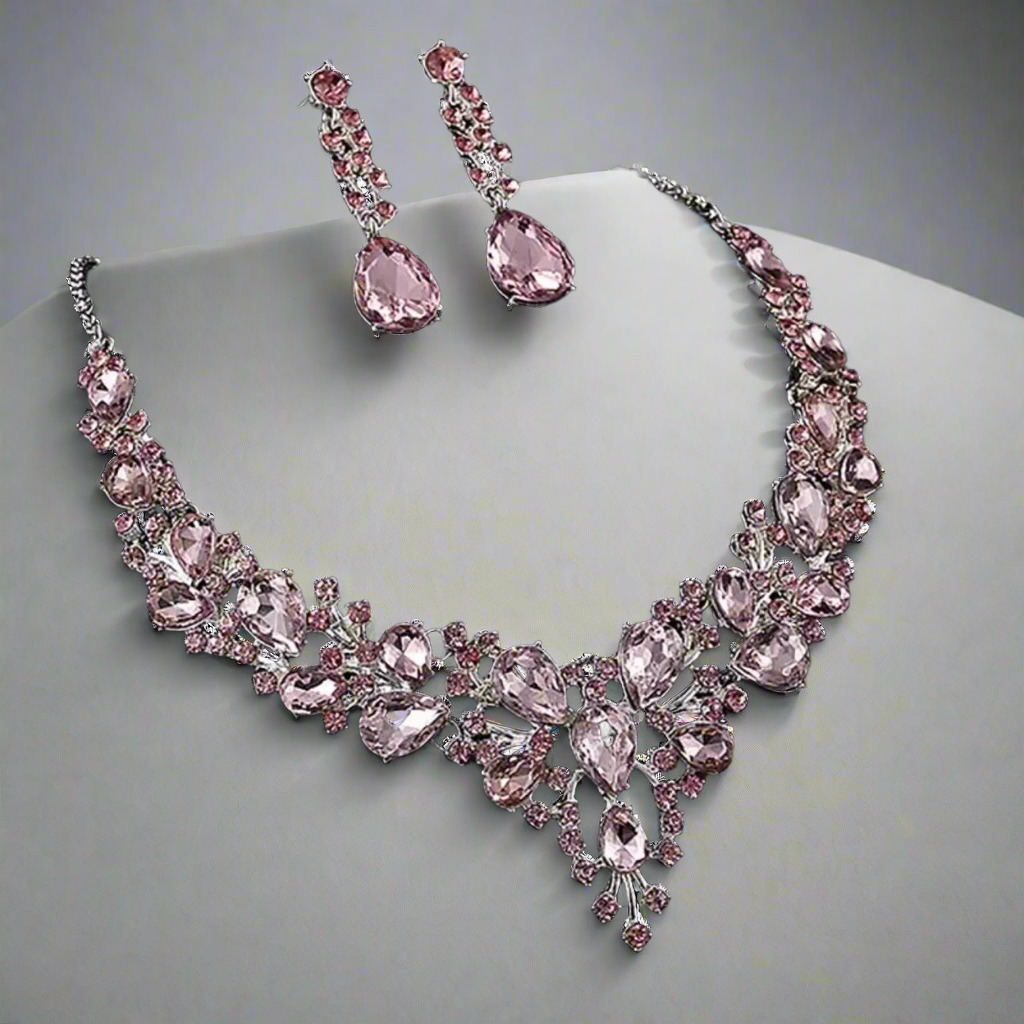 Glass Droplets Jewelry Set