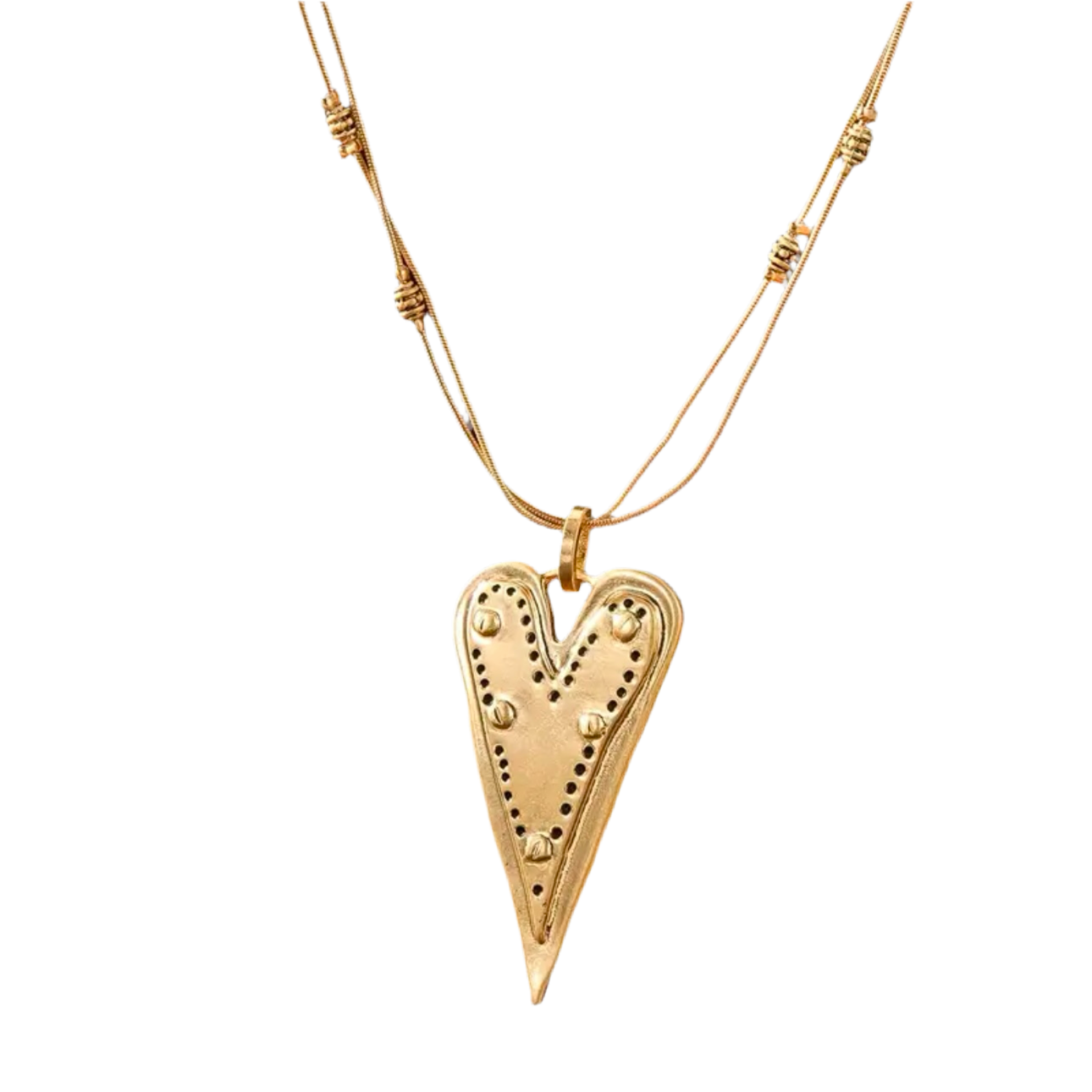 Boho Vintage Vibes Heart Necklace