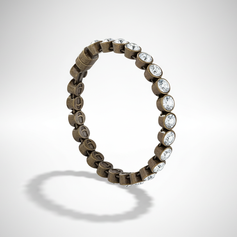 Clear Bronze Magnetic Clasp Bracelet