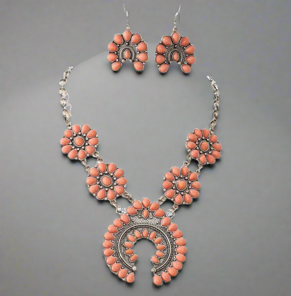 Turquoise Squash Blossum Set