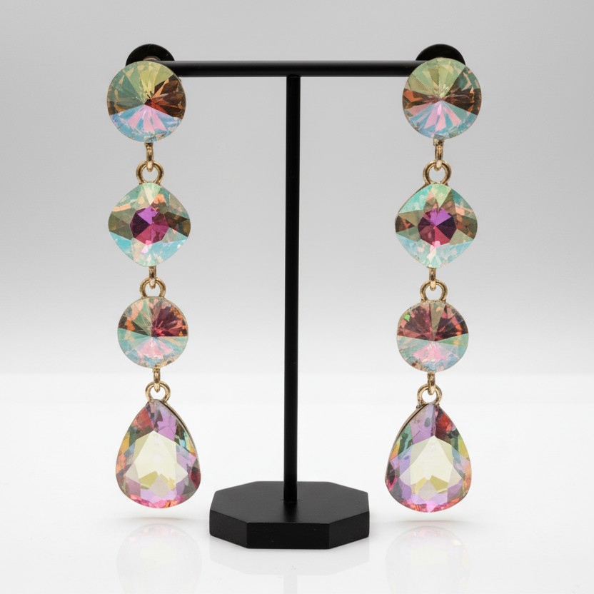 Geometric Iridescent Earrings