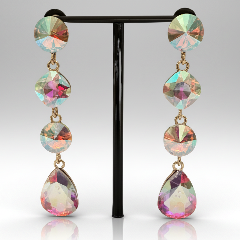 Geometric Iridescent Earrings