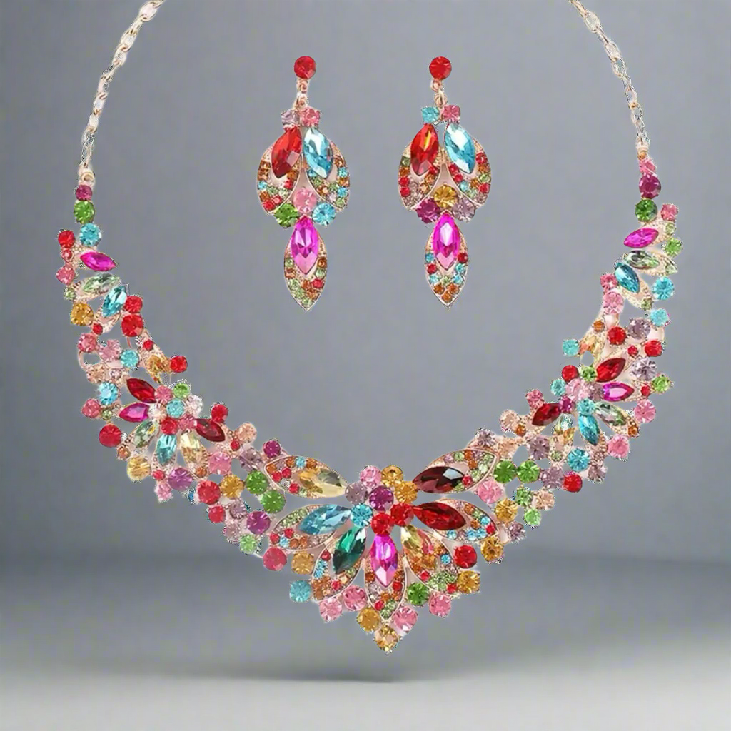 Intricate Floral Jewelry Set