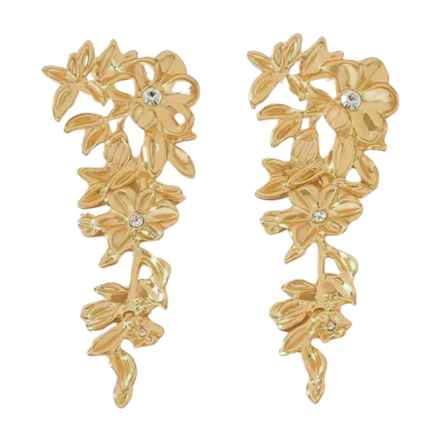 Floral Gold Earrings