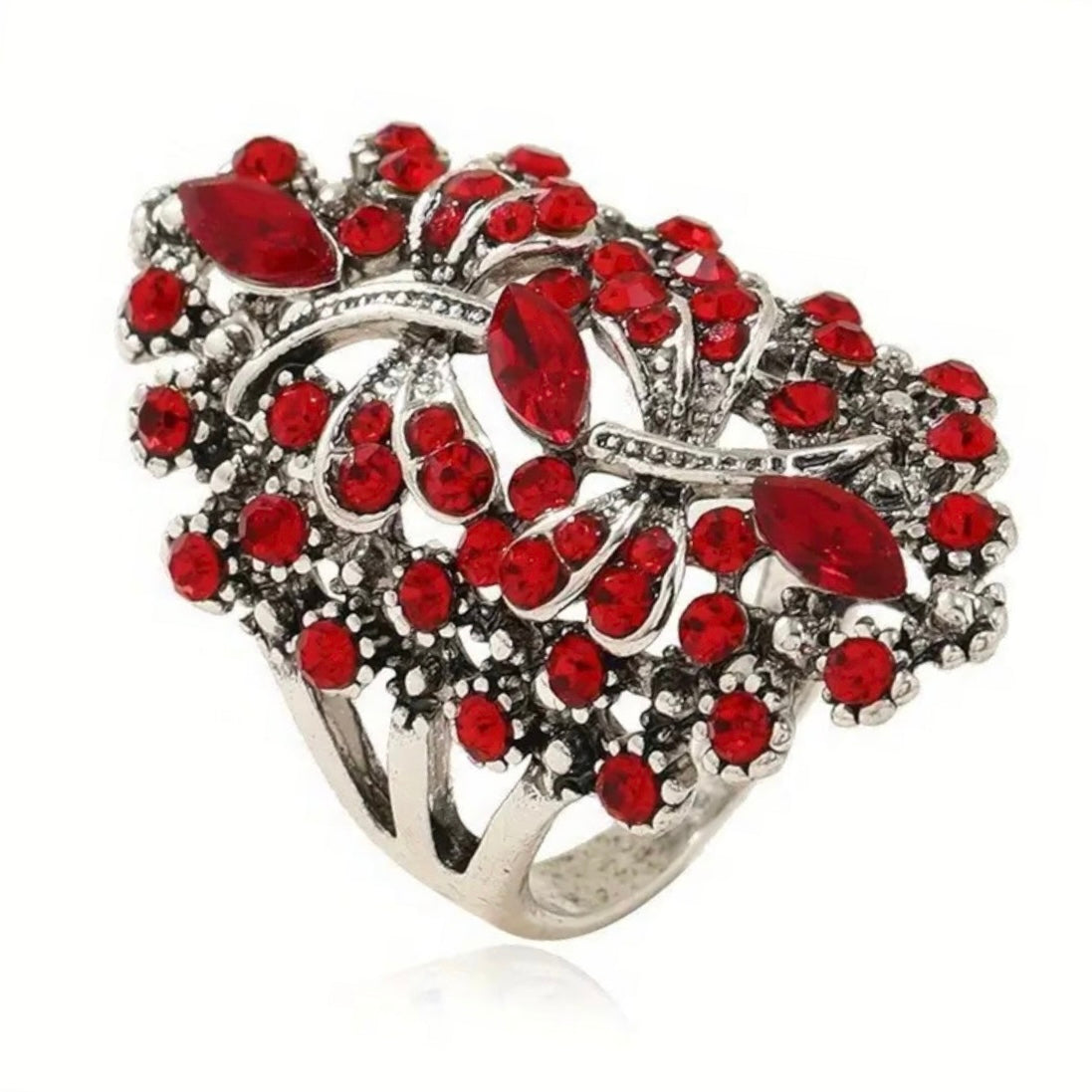 Dragonfly Red All-Fit Ring by No