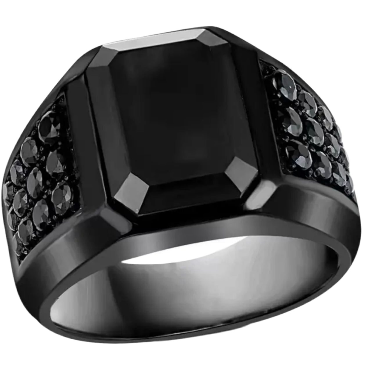 Black Zirconia Statement Ring