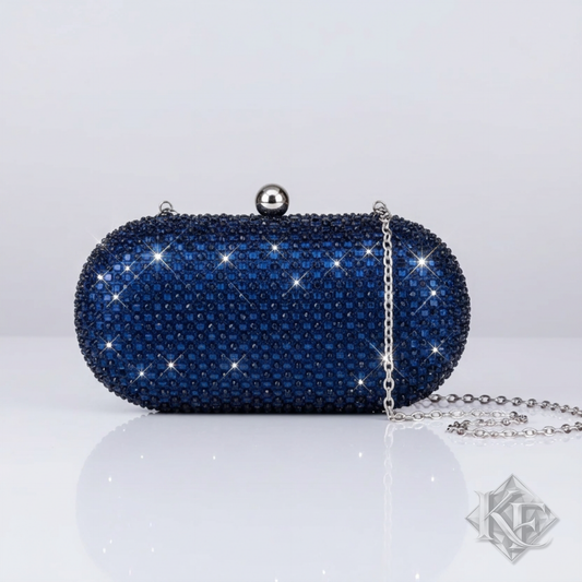 Midnight Blue Clutch Evening Bag