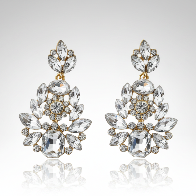 Regal Rhinestone Earrings