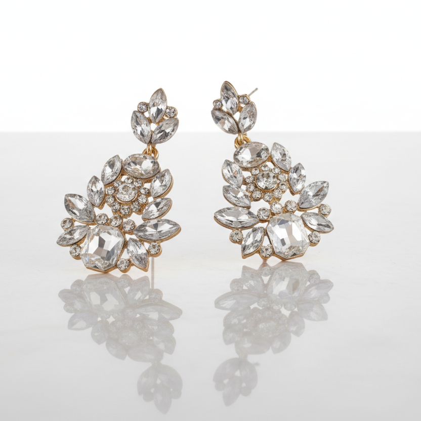 Regal Rhinestone Earrings