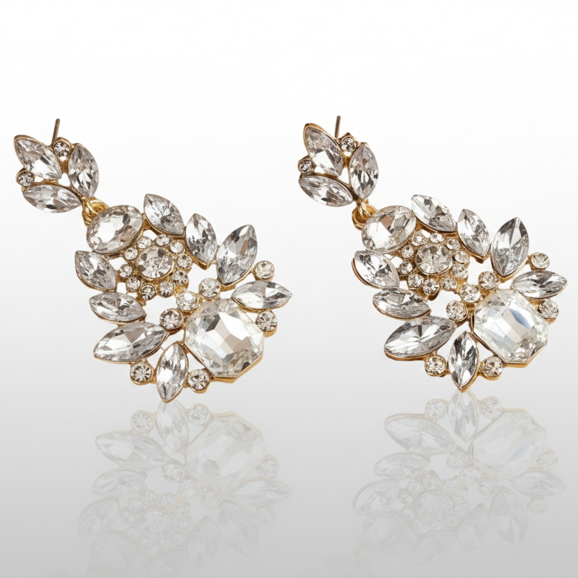 Regal Rhinestone Earrings