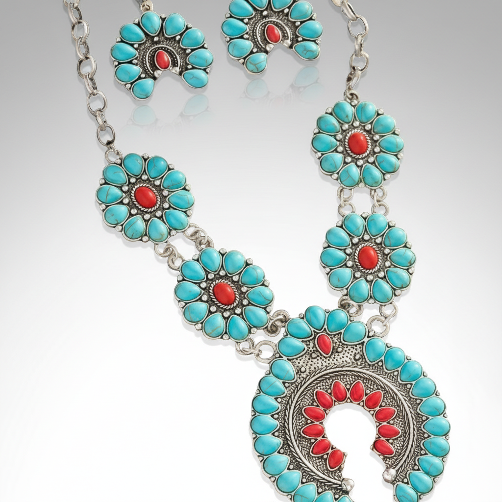 Squash Blossum Turquoise Set