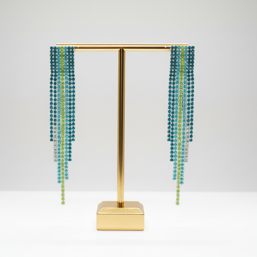 Peacock Tassel Earrings