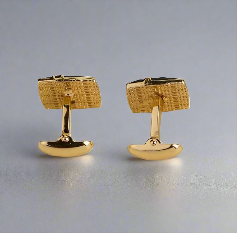 Black Gold Dripping Oil Cufflinks
