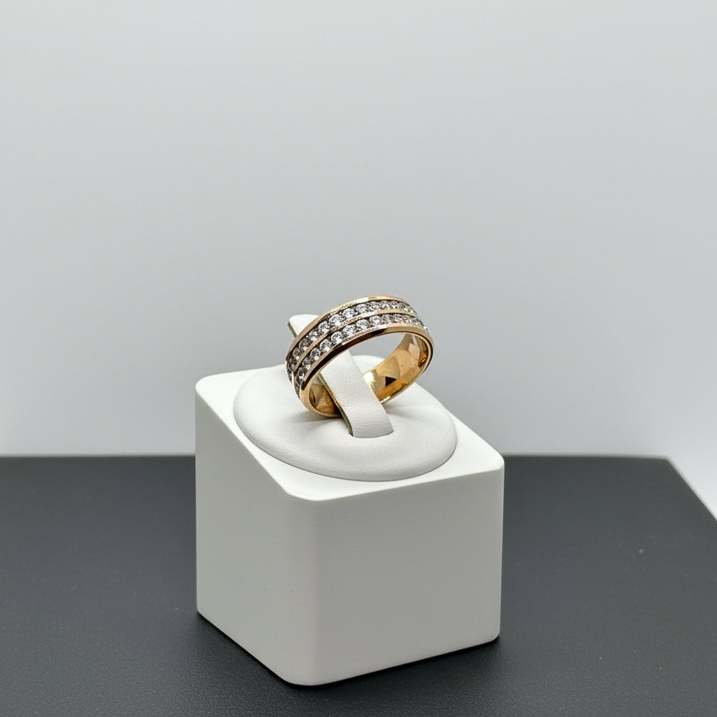 Double Row Rhinestone Band