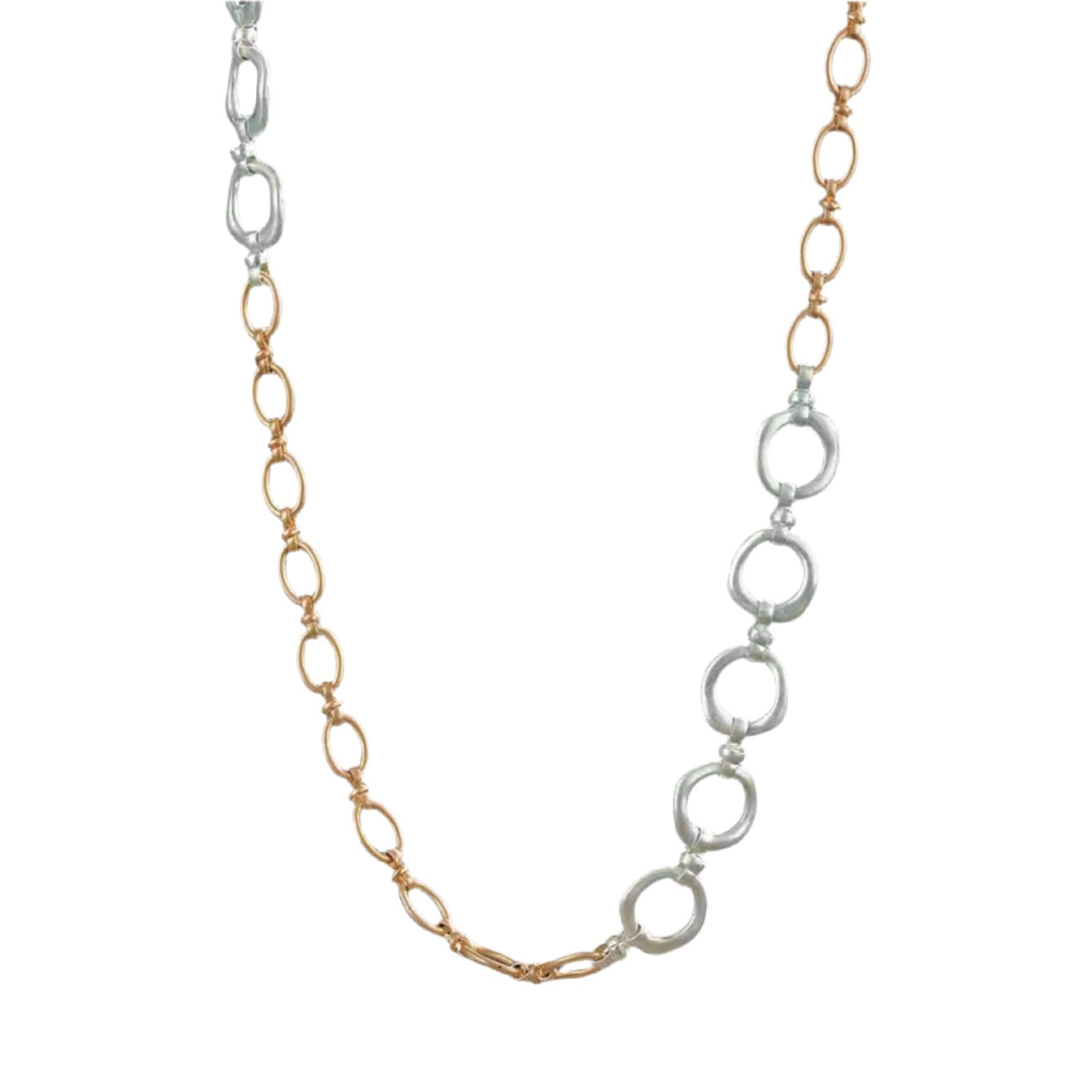 Vintage Dual Tone Links Necklace