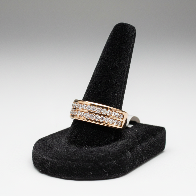 Double Row Rhinestone Band