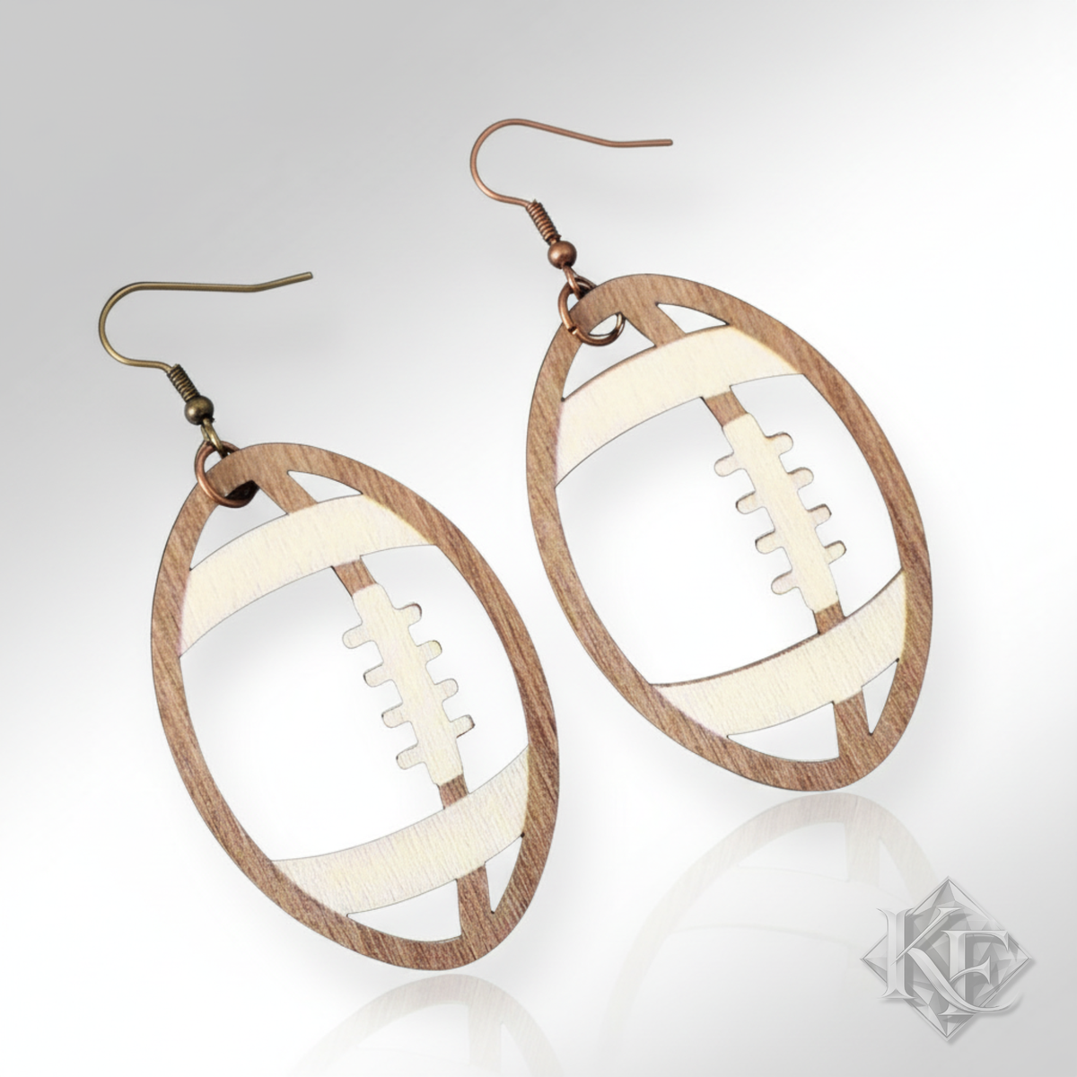 Football Dangling Earrings