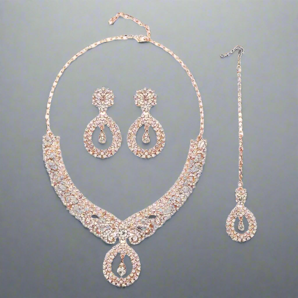 Rose Gold Pendant Jewelry Set