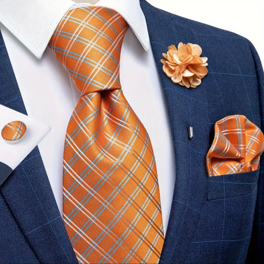 Orange Elegance Necktie Set