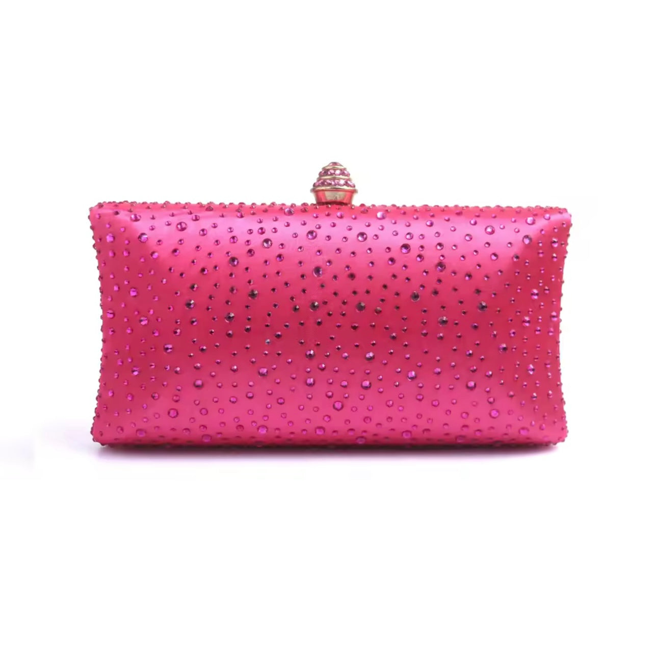 Vibrant Rose Red Clutch Evening Bag