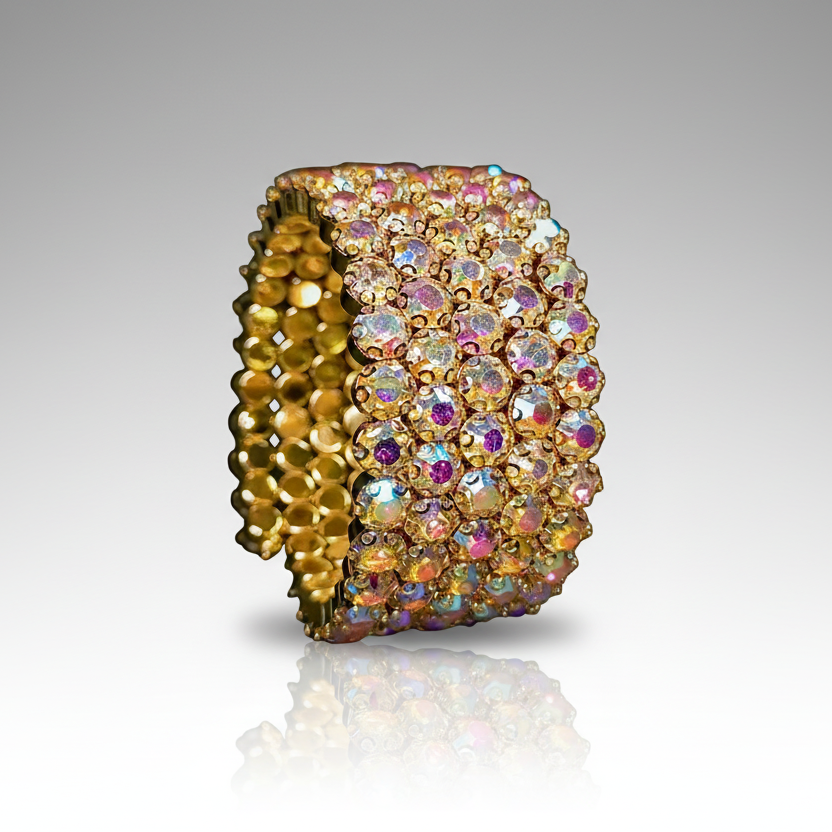 Flexible 5 Row Bracelets-Gold Setting